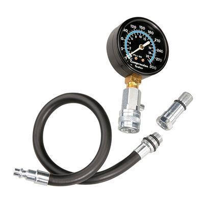Actron compression tester 2.5" dial gauge rubber hose detachable black 14mm/14mm