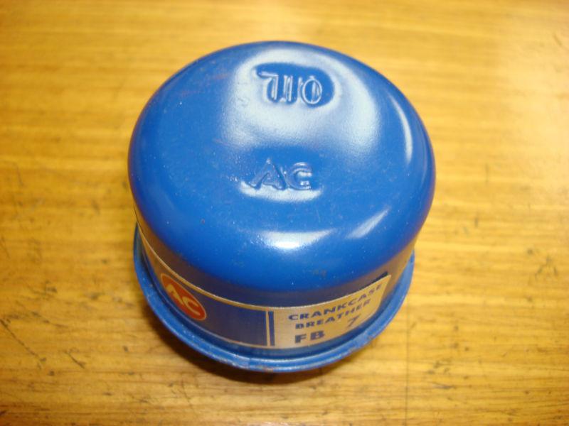 Nos gm ac fb7 oil breather cap 1552232 blue w/ stamp &  decal