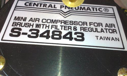 Purchase Central Pneumatic Mini Air Compressor S 34843 For Air Brush In Fairfax Virginia Us For Us 89 99