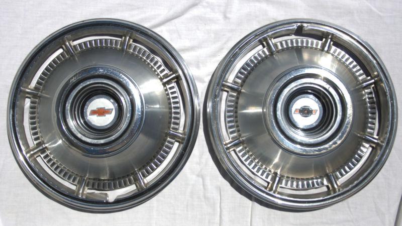 66 chevy hub caps 14" set of 2 wheel covers 3875031