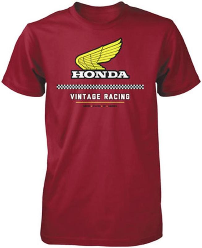New honda collection vintage racing short sleeve adult cotton tee/t-shirt,red,xl