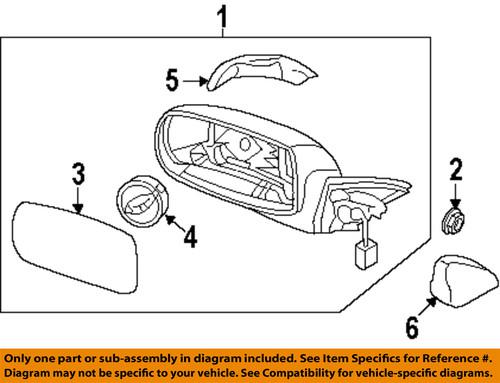 Hyundai oem 876102m100 outside mirrors-door-mirror assembly