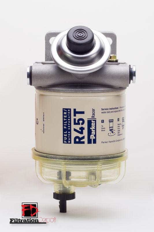 New diesel fuel filter water separator equivalent to racor 445rt 445r 10 micron
