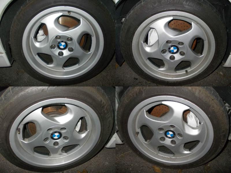 Oem rare bmw e31 850csi e34 m5 throwing star wheels w tires mint!