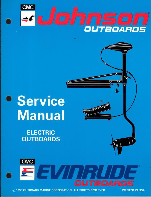 1994 omc evinrude & johnson outboard motor electric service manual new