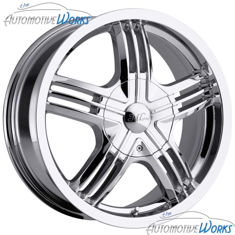 16x7 milanni stealth 4x100 4x108 4x4.25 +40mm chrome wheels rims inch 16