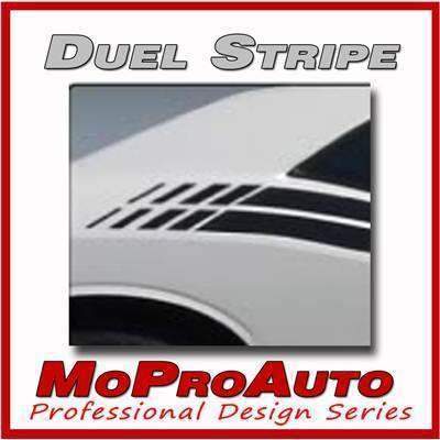 Duel challenger strobe side stripes graphic decals pro grade 3m vinyl 2009 502