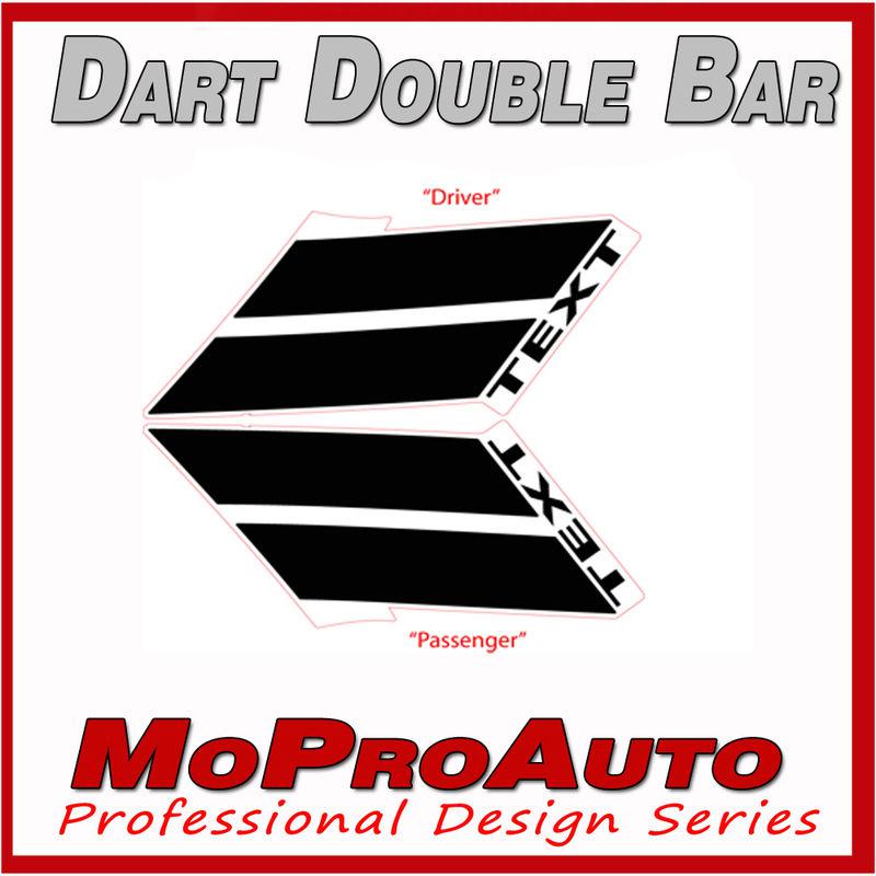 2014 dodge dart double bar hood fender hash side decals graphics 3m vinyl rw