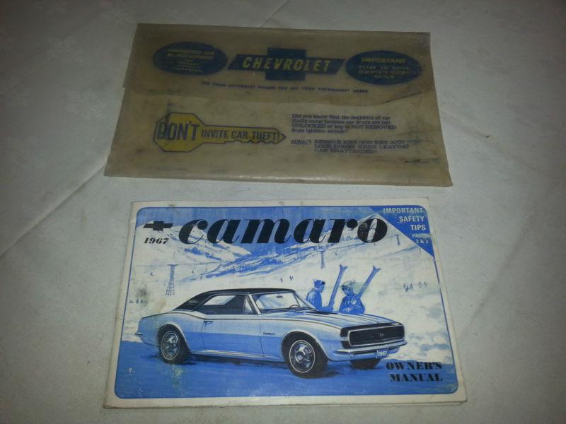 1967 chevy camaro factory gm original owners manual second edition w sleeve