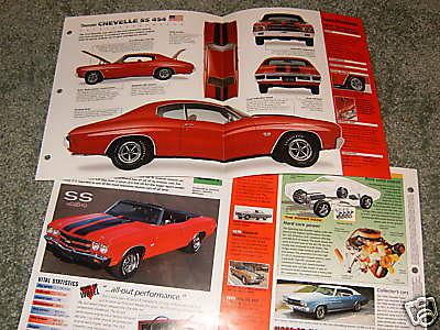 1970 chevy chevelle ss 454 spec info poster brochure ad