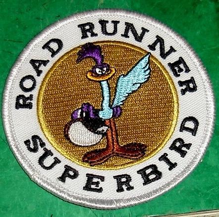 Plymouth  roadrunner / super bird  embroidered patch    new