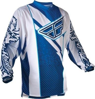 Fly racing mens 2012 f-16 race motocross jersey blue/white xxl 2xl