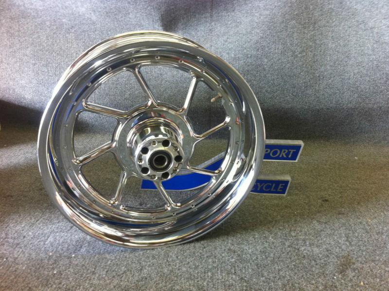 Harley davidson road winder vrod vrsc 18 " chrome rear wheel rim 44668-04  3289 