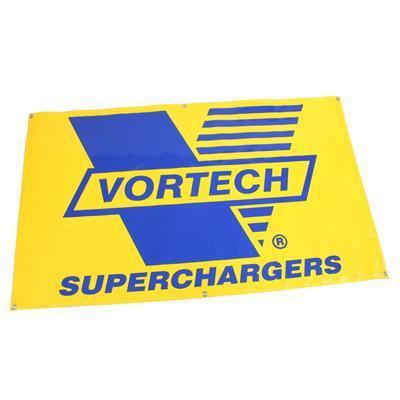 Vortech banner vortech superchargers logo yellow nylon 60" length x 24" width ea