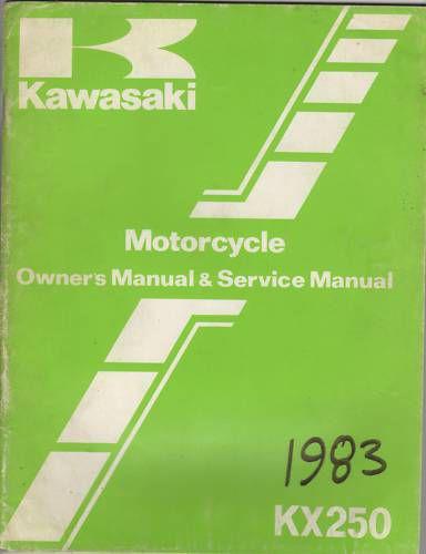 1983 kawasaki motorcycle kx250  service manual 