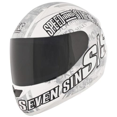 New speed & strength seven-sins ss1500 adult helmet, white, med/md