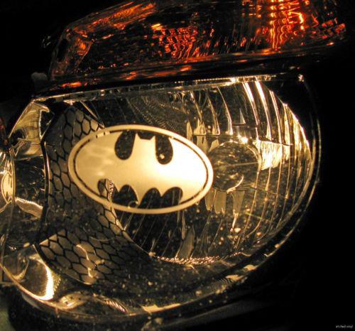 Batman head or tail  light decal etched sticker graphic vinyl bat man brake led