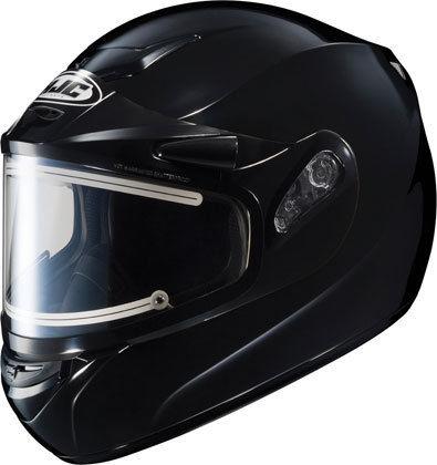 Hjc cs-r2 large gloss black electric snowmobile snow csr2 helmet new lg lrg l
