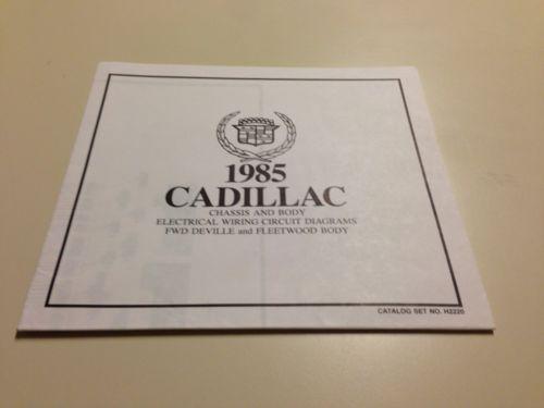 1985 cadillac deville and fleetwood body chassis wiring diagrams factory oem gm