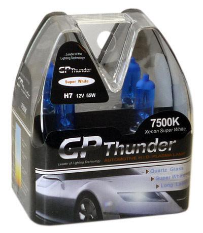 Gp thunder ii 7500k h7 xenon light bulb 55w white sgp75-h7