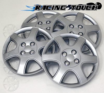 #888 replacement 14" inches metallic silver hubcaps 4pcs set hub cap wheel cover