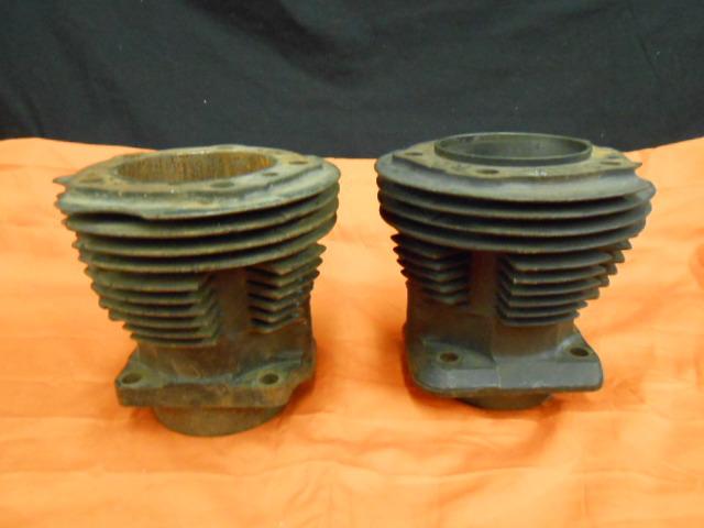 Original harley panhead cylinders 48-up good fins vgc  #2855