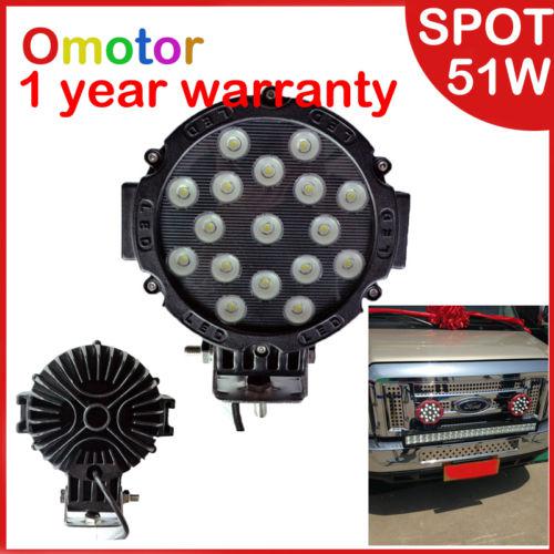 51w led work light spot beam light car vehicle flood spot combo suv jeep atv 
