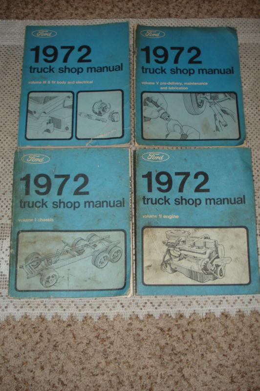 1972 ford truck shop manual set original service books repair