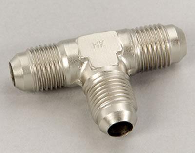 Russell 661021 fitting tee -6 an male aluminum nickel plated each