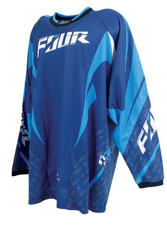 O'neal oneal mission four  fmx razorback jersey adult med blue/white new