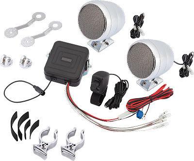Dyna softail heritage sportster chrome sound system with amp and speakers  