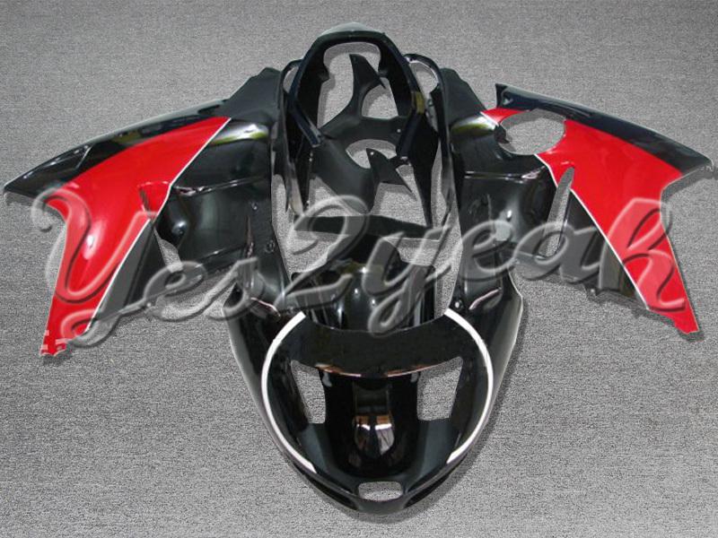 Injection molded fit cbr1100xx blackbird 96-07 red black fairing zn896
