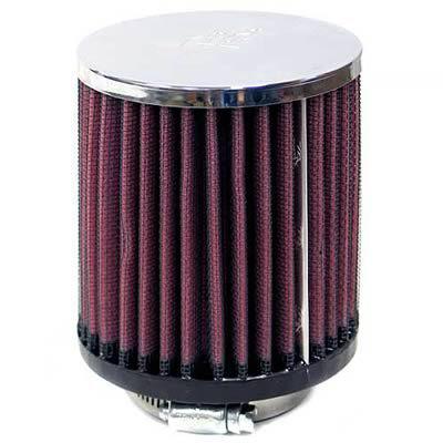 (2) k&n air filter element round straight cotton gauze red 2.063" inlet rc-0500