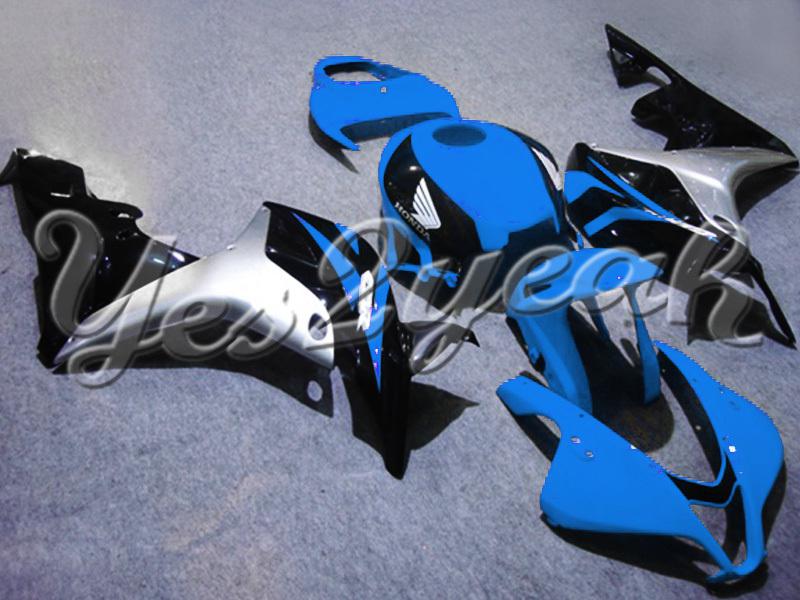 Injection molded fit 2007 2008 cbr600rr 07 08 blue black fairing zn125