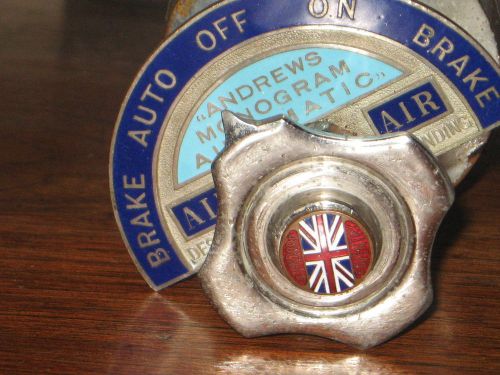 Vintage andrews auto air brake dash tap unit+standard coventry porcelain badge