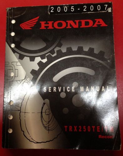 Honda service manual trx250te/tm 2005-2007 model years used 08 09 10 11 12 13