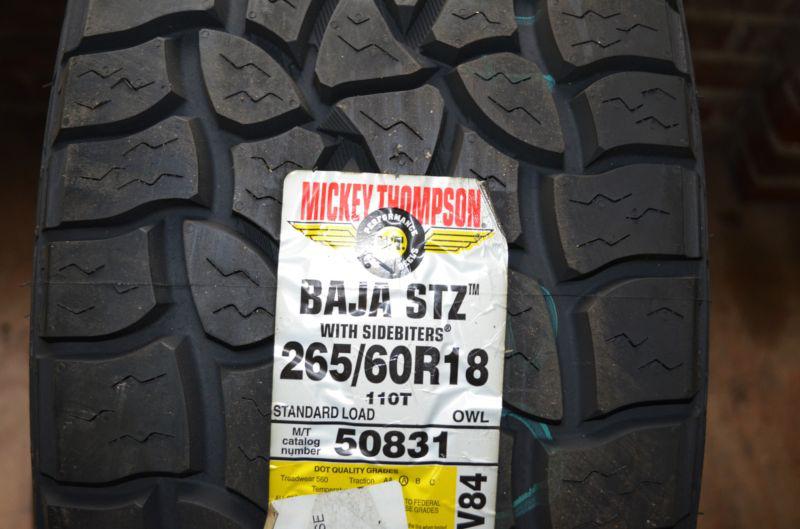 4 new 265 60 18 mickey thompson baja stz tires