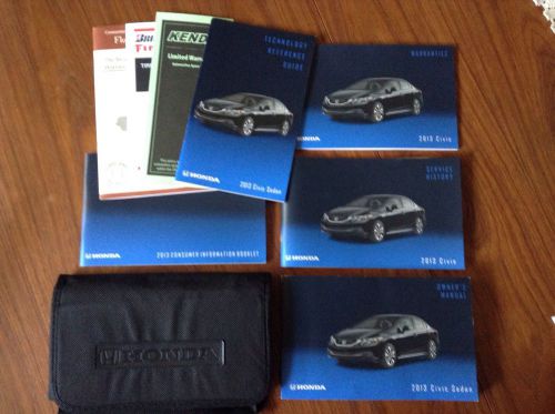 2013 honda civic sedan owner&#039;s manual set with factory case