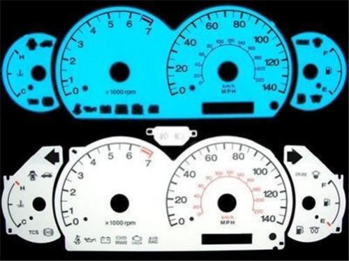 White face halo glow gauge fits hyundai elantra  2001 2002 2003 mph kmh