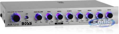 New! boss ava-1210 7-band equalizer w/ subwoofer output + master volume control