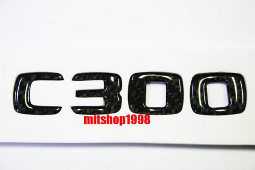 Mercedes-benz class c300 real carbon fiber letters emblem badge