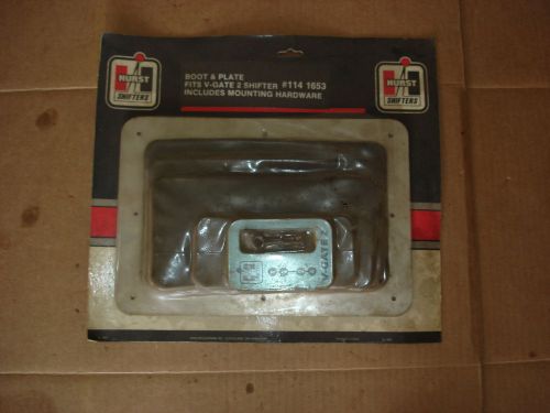 Nos vintage hurst v-gate 2 shifter boot plate and hardware 1141653 ramrod