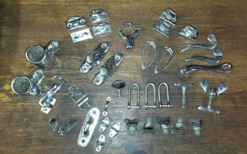 Lot of chrome boat hardware 36 pieces