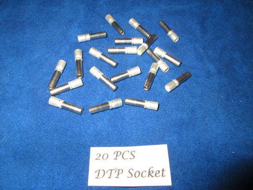 Deutsch dtp socket terminal, nickel plated, solid style, 10-14 awg, 20 pieces
