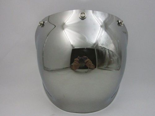 New snap bubble silver len visor shield for 3/4 open face motorcycle helmet