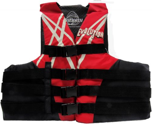 Evolution infinity adult 4-belt nylon type iii life jacket vest size xxl