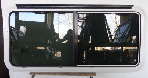 Black/white kinro 48 x 22 exit slider rv window camper cargo trailer 48x22x1 1/8