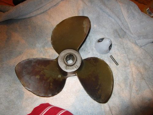 Volvo penta aq 100 prop propeller  brass bronze heavy decor or use cone and pin