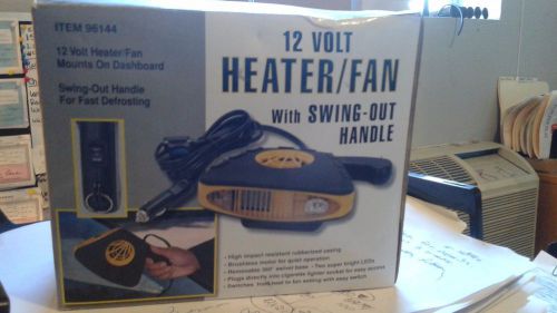 ( two)12 volt heater fans  with swing out handles