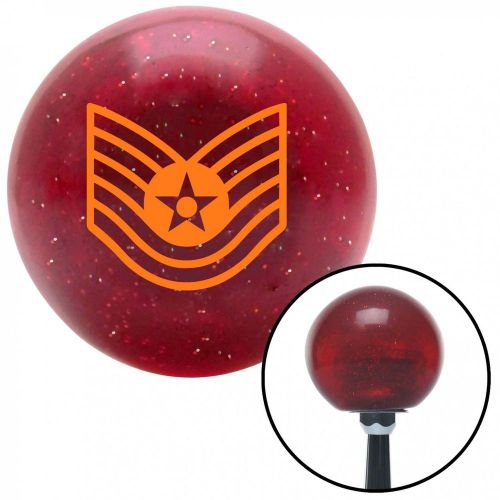 Orange technical sergeant red metal flake shift knob with 16mm x 1.5